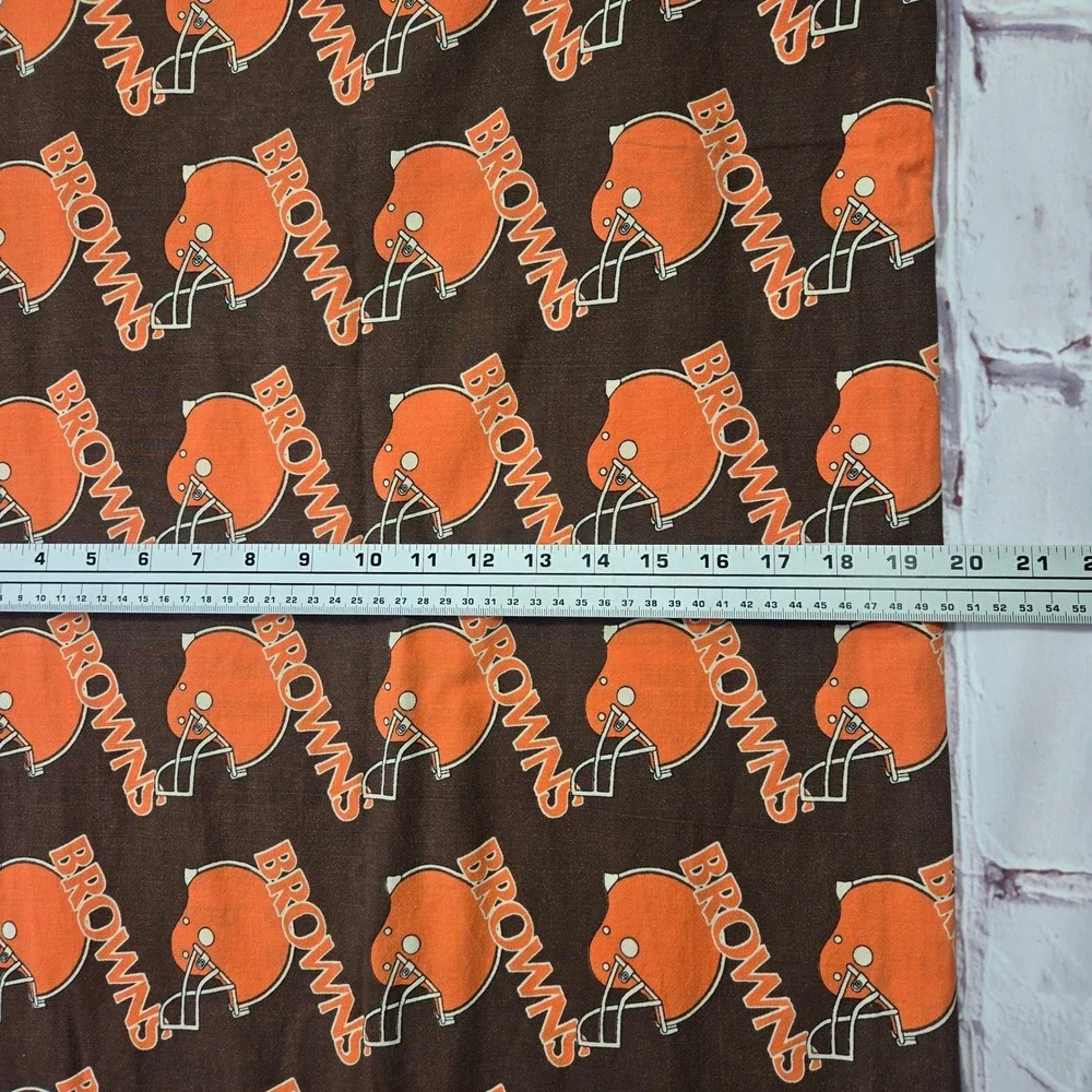 Vintage NFL Cleveland Browns Pillowcase Set Orange Brown Football Decor Standard